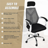 NNEDSZ Office Chair Gaming Computer Chairs Mesh Back Foam Seat - White