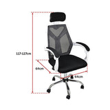 NNEDSZ Office Chair Gaming Computer Chairs Mesh Back Foam Seat - White