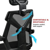 NNEDSZ Office Chair Gaming Computer Chairs Mesh Back Foam Seat - Black