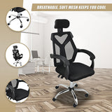 NNEDSZ Office Chair Gaming Computer Chairs Mesh Back Foam Seat - Black
