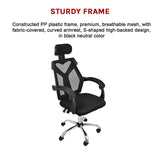 NNEDSZ Office Chair Gaming Computer Chairs Mesh Back Foam Seat - Black