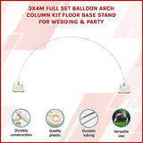 NNEDSZ 3x4m Full Set Balloon Arch Column Kit Floor Base Stand For Wedding & Party