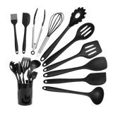NNEDSZ 11pcs Kitchen Utensil Set Silicone Heat-Resistant Non-Stick Kitchen Utensils kit
