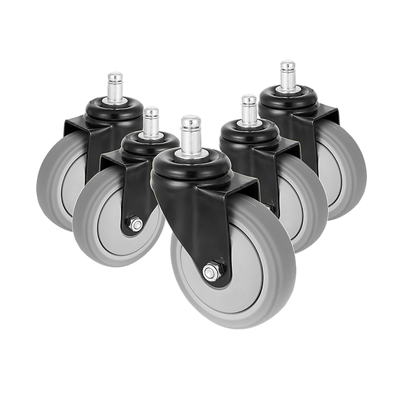 NNEDSZ 5x Office Chair Caster Wheels Set Heavy Duty & Safe for All Floors w/Universal Fit