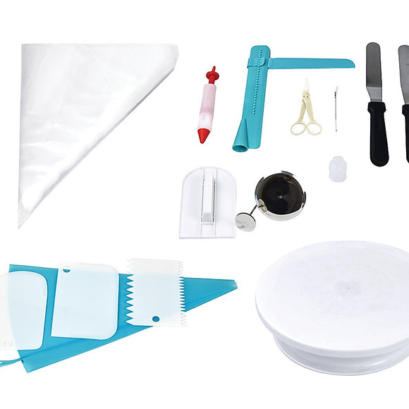 NNEDSZ 164Pcs Cake Decorating Kit Turntable Rotating Baking Flower Icing Piping Nozzles