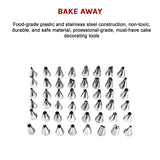 NNEDSZ 164Pcs Cake Decorating Kit Turntable Rotating Baking Flower Icing Piping Nozzles