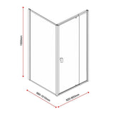 NNEDSZ Semi Frameless Shower Screen (82~90)x 195cm & (98~101)x 195cm Side AS/NZS Glass