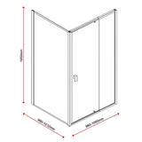 NNEDSZ Semi Frameless Shower Screen (98~106)x 195cm & (98~101)x 195cm Side AS/NZS Glass