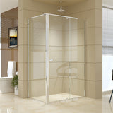 NNEDSZ Semi Frameless Shower Screen (114~122)x 195cm & (98~101)x195cm Side AS/NZS Glass