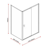 NNEDSZ Semi Frameless Shower Screen (114~122)x 195cm & (98~101)x195cm Side AS/NZS Glass
