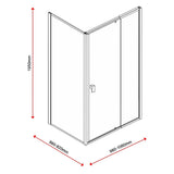 NNEDSZ Semi Frameless Shower Screen (98~106)x 195cm & (89~92)x 195cm Side AS/NZS Glass