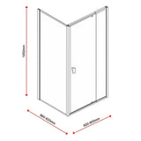 NNEDSZ Semi Frameless Shower Screen (82~90)x 195cm & (89~92)x 195cm Side AS/NZS Glass