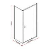 NNEDSZ Semi Frameless Shower Screen (82~90)x 195cm & (77~80)x 195cm Side AS/NZS Glass