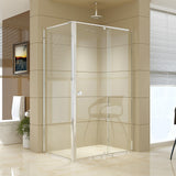 NNEDSZ Semi Frameless Shower Screen (114~122)x 195cm & (77~80)x 195cm Side AS/NZS Glass