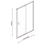 NNEDSZ Adjustable Semi Frameless Shower Screen (114~122) x 195cm Australian Safety Glass