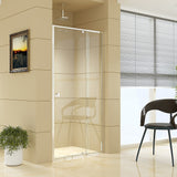 NNEDSZ Adjustable Semi Frameless Shower Screen (98~106) x 195cm Australian Safety Glass