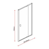 NNEDSZ Adjustable Semi Frameless Shower Screen (82~90) x 195cm Australian Safety Glass