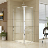 NNEDSZ Semi Frameless Shower Screen (74~82)x 195cm & (98~101)x 195cm Side AS/NZS Glass