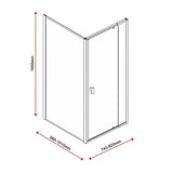 NNEDSZ Semi Frameless Shower Screen (74~82)x 195cm & (98~101)x 195cm Side AS/NZS Glass