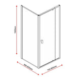 NNEDSZ Semi Frameless Shower Screen (74~82)x 195cm & (89~92)x 195cm Side AS/NZS Glass