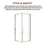 NNEDSZ Semi Frameless Shower Screen (74~82)x 195cm & (77~80)x 195cm Side AS/NZS Glass