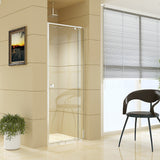 NNEDSZ Adjustable Semi Frameless Shower Screen (74~82) x 195cm Australian Safety Glass