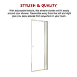 NNEDSZ Adjustable Semi Frameless Shower Screen (74~82) x 195cm Australian Safety Glass