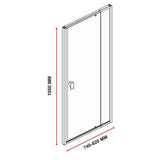 NNEDSZ Adjustable Semi Frameless Shower Screen (74~82) x 195cm Australian Safety Glass