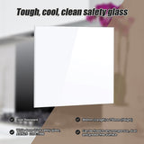 NNEDSZ Toughened 90cm x 75cm White Glass Kitchen Splashback