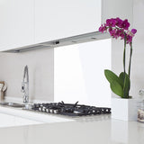 NNEDSZ Toughened 90cm x 75cm White Glass Kitchen Splashback