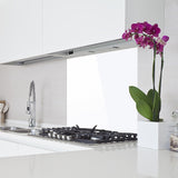NNEDSZ Toughened 60cm x 75cm White Glass Kitchen Splashback