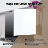 NNEDSZ Toughened 60cm x 75cm White Glass Kitchen Splashback