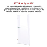 NNEDSZ 900 x 2100mm Frameless 10mm Safety Glass Shower Screen