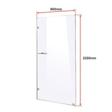 NNEDSZ 900 x 2100mm Frameless 10mm Safety Glass Shower Screen