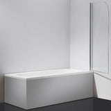 NNEDSZ 180 Degree Pivot Door 6mm Safety Glass Bath Shower Screen 800x1400mm By Della Francesca