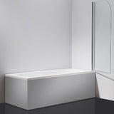 NNEDSZ 180 Degree Pivot Door 6mm Safety Glass Bath Shower Screen 900x1400mm By Della Francesca