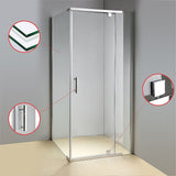 NNEDSZ Shower Screen 900x900x1900mm Framed Safety Glass Pivot Door By Della Francesca