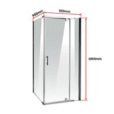 NNEDSZ Shower Screen 900x900x1900mm Framed Safety Glass Pivot Door By Della Francesca