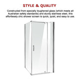 NNEDSZ Shower Screen 900x800x1900mm Framed Safety Glass Pivot Door By Della Francesca