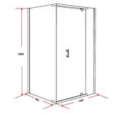NNEDSZ Shower Screen 1200x900x1900mm Framed Safety Glass Pivot Door By Della Francesca