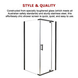 NNEDSZ Shower Screen 1200x1000x1900mm Framed Safety Glass Pivot Door By Della Francesca