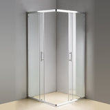 NNEDSZ 900 x 1000mm Sliding Door Nano Safety Glass Shower Screen By Della Francesca