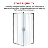 NNEDSZ 900 x 1200mm Sliding Door Nano Safety Glass Shower Screen By Della Francesca