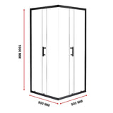 NNEDSZ 900 x 900mm Sliding Door Nano Safety Glass Shower Screen By Della Francesca