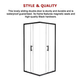 NNEDSZ 900 x 1200mm Sliding Door Nano Safety Glass Shower Screen By Della Francesca