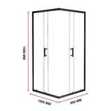 NNEDSZ 1000 x 800mm Sliding Door Nano Safety Glass Shower Screen By Della Francesca