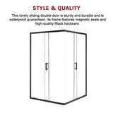 NNEDSZ 1000 x 1200mm Sliding Door Nano Safety Glass Shower Screen By Della Francesca