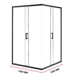 NNEDSZ 1000 x 1200mm Sliding Door Nano Safety Glass Shower Screen By Della Francesca