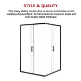 NNEDSZ 1200 x 900mm Sliding Door Nano Safety Glass Shower Screen By Della Francesca