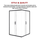 NNEDSZ 1200 x 1200mm Sliding Door Nano Safety Glass Shower Screen By Della Francesca